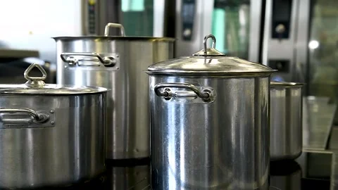 Typical kitchen of restaurant Stock Footage 254339039