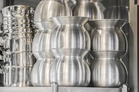 Typical kitchen of a restaurant in operation, Stock Photos