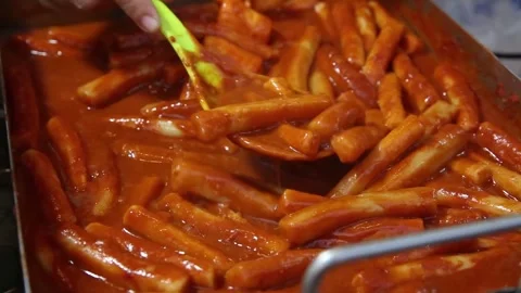 Typical Korean food in Indonesia Stock Footage 272298853