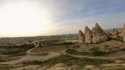 Typical landscape in Cappadocia. Video stock 242035843