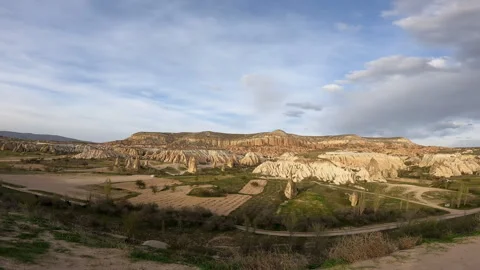Typical landscape in Cappadocia. Видео 242036054