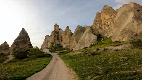 Typical landscape in Cappadocia. Stock Footage 242036289