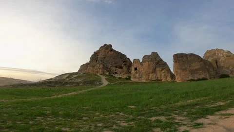 Typical landscape in Cappadocia. Video stock 242038996
