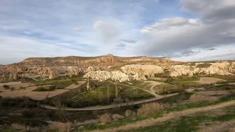 Typical landscape in Cappadocia. Видео 242114972