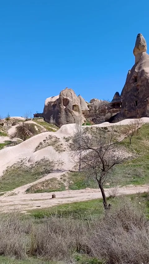 Typical landscape in Cappadocia. Stock Footage 246825504