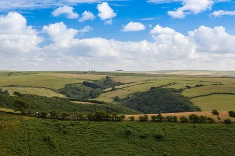 Typical landscape in Devon, Great Britain Stock Photos