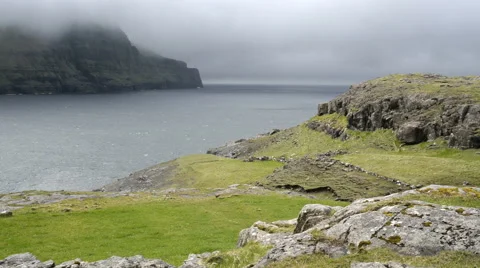Typical landscape on the Faroe Islands Stock Footage 56081861