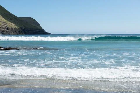 Typical landscape on the Faroe Islands Stock Photos