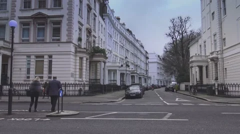 Typical London street view in Kensington Video stock 59321543