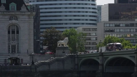 Typical London at the Westminster Bridge Stock Footage