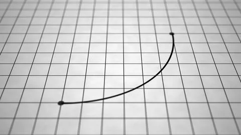 A Typical Lorenz Curve indicating Wealth or Profit - Black Graph Paper 00129 Stock Photos