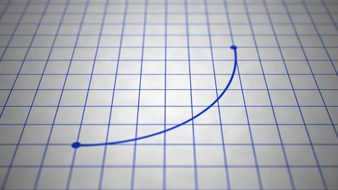 A Typical Lorenz Curve indicating Wealth or Profit - Blue Graph Paper 00129 Stock Photos