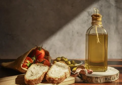 Typical Mediterranean breakfast Stock Photos