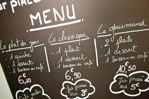 Typical menu Фото