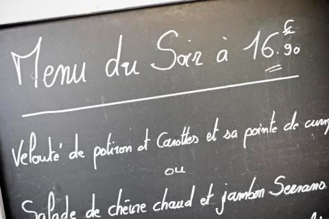 Typical menu Stock Photos