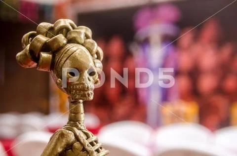 Typical Mexican Catrina of Capula, Michoacan Stock Photos