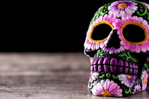 Typical Mexican  skull Stock Photos