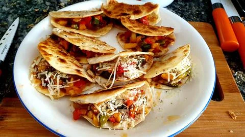 Typical mexican tacos 库存照片