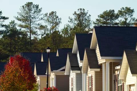 Typical Middle Class American Subdivision Stock Photos