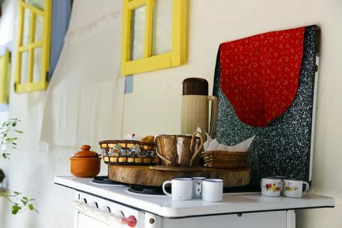 Typical Minas Gerais breakfast table Stock Photos