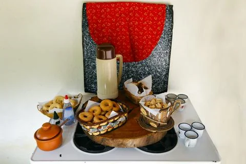 Typical Minas Gerais breakfast table Foto stock