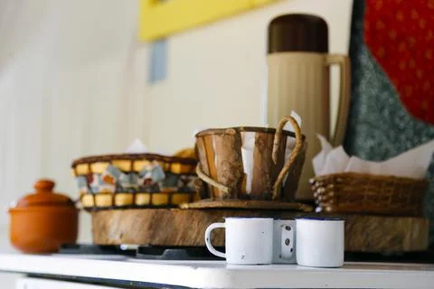 Typical Minas Gerais breakfast table Stock Photos