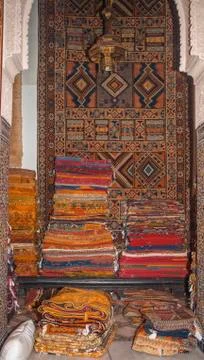 Typical moroccan carpets in fez Stock-Fotos