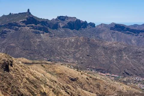 Typical mountain landscape in the central part of the island. Gran Canaria. C Стоковые фото
