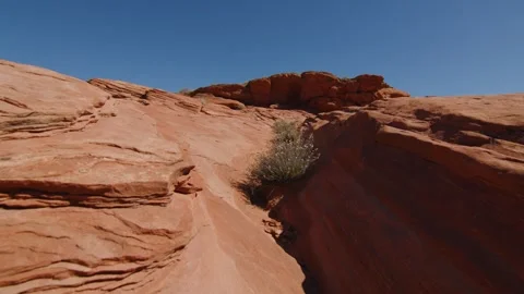 Typical natural sandy red rocks, Hurricane, Utah, US  Stock Footage 287732808