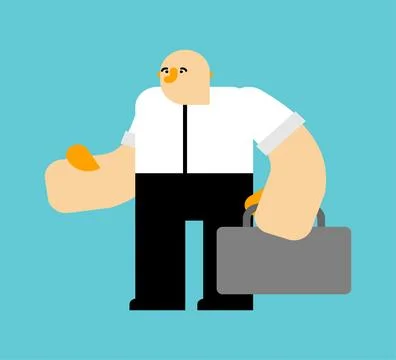 Typical office clerk. office worker of average height of average appearance.. Illustrazione stock