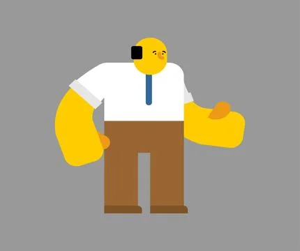 Typical office clerk. office worker of average height of average appearance.. Stock Illustration