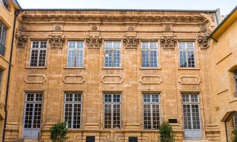 Typical old building in Aix en Provence, in Provence, France Stock Photos