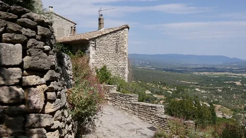 Typical old house on the hill Stock Footage 80834473