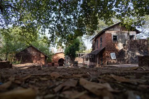 Typical old structures from kokan region ,Maharashtra , India with greenery Stock Photos
