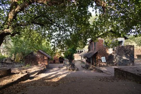 Typical old structures from kokan region ,Maharashtra , India with greenery Stock Photos