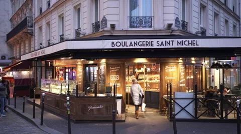Typical Paris bakery Stock Footage 45089184