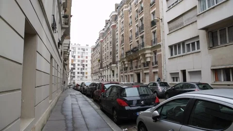Typical Paris: residential streets Stock Footage 88835338