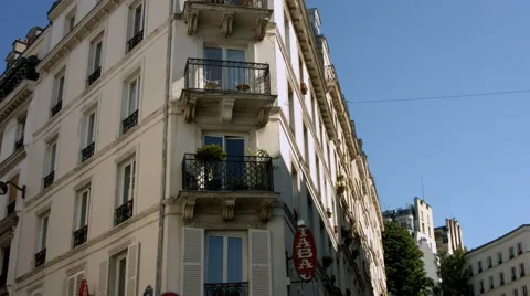 Typical Parisian Building Stock Footage 40088502