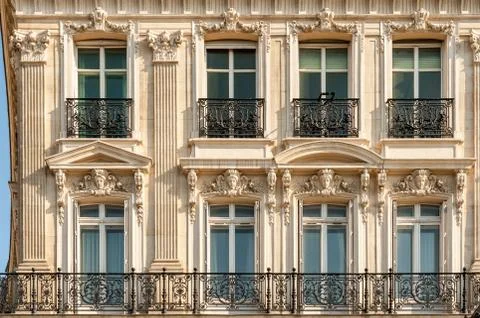 Typical Parisian building Stock Photos