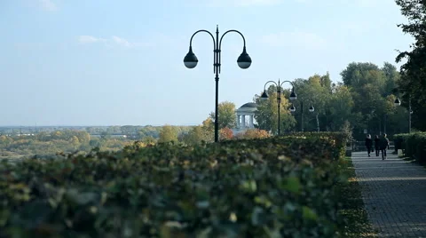 A typical park in Russia Stock Footage 65526442