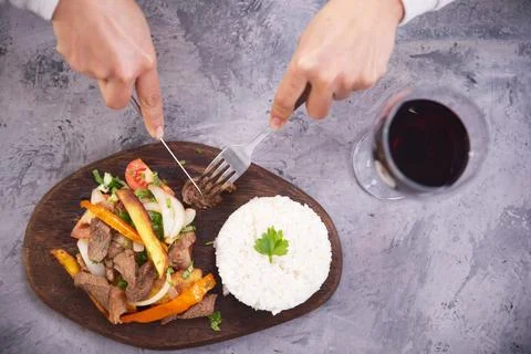 Typical peruvian food Stock Photos