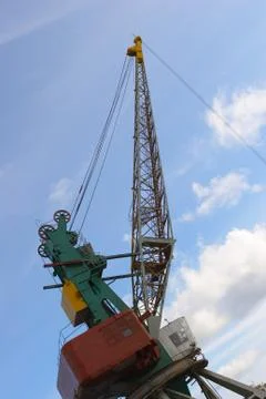 The Typical Port Crane 스톡 사진