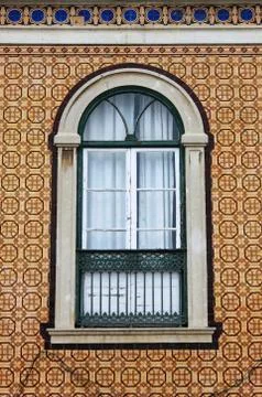 Typical portuguese window Stock Photos