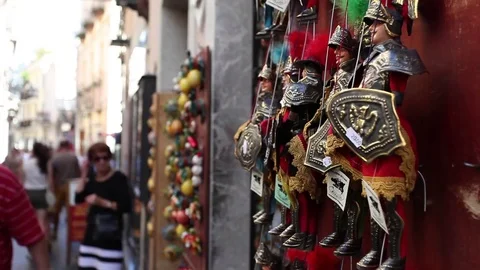 Typical Puppets of Sicily: Pupi Stock Footage 81149186