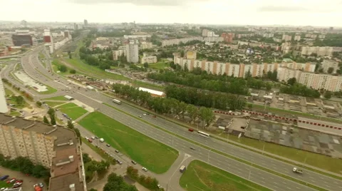 Typical residential area in a typical soviet town Stock Footage 68942884