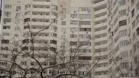 A typical residential building in the countries of Eastern Europe Stock Footage 202839282