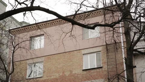 A typical residential building in the countries of the former Soviet Union Stock Footage 202838924