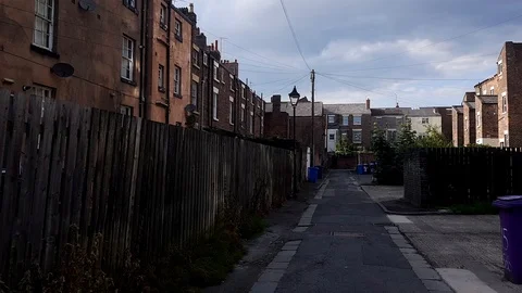 Typical residential development in Liverpool Stock Footage 119478739