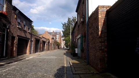 Typical residential development in Liverpool Stock Footage 119478863