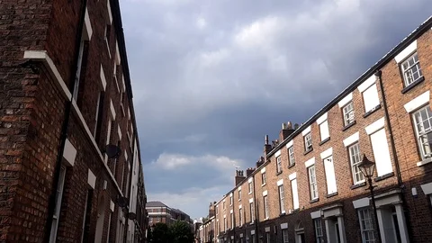 Typical residential development in Liverpool Stock Footage 119479261